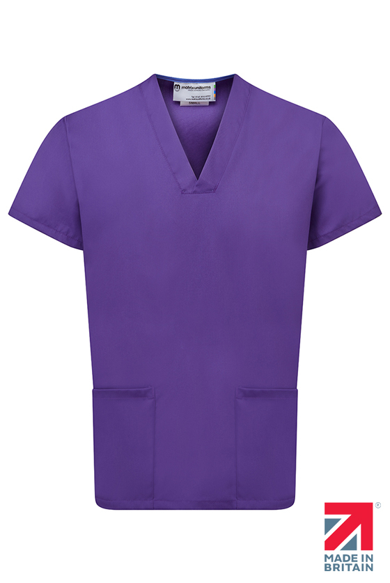 Scrub Top V-neck With Two Lower Pockets