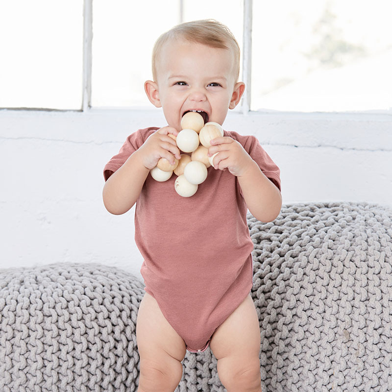 Baby triblend short sleeve one piece