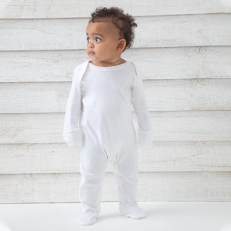 Baby organic envelope sleepsuit with mitts
