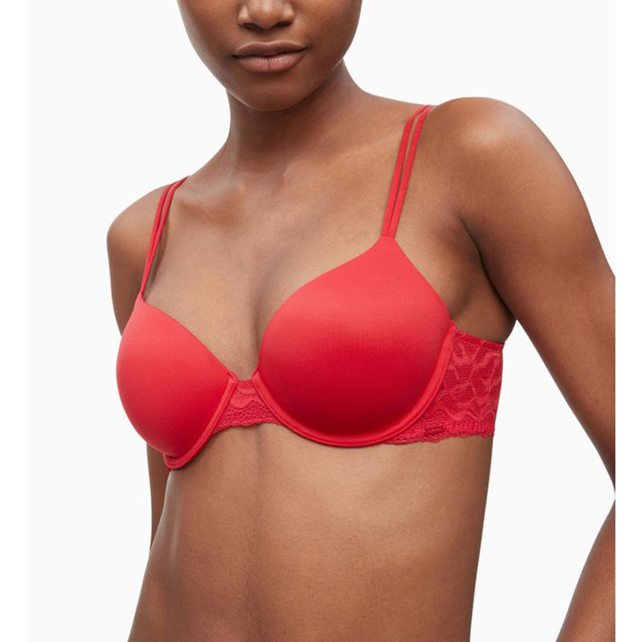 Calvin Klein Medallion Lace Lightly Lined Longline Strapless Bra