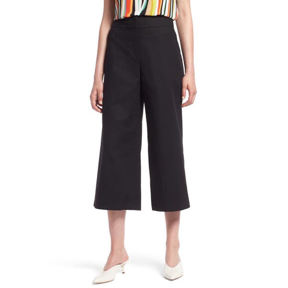 Halogen Wide Leg Crop Pants, Black, 10 