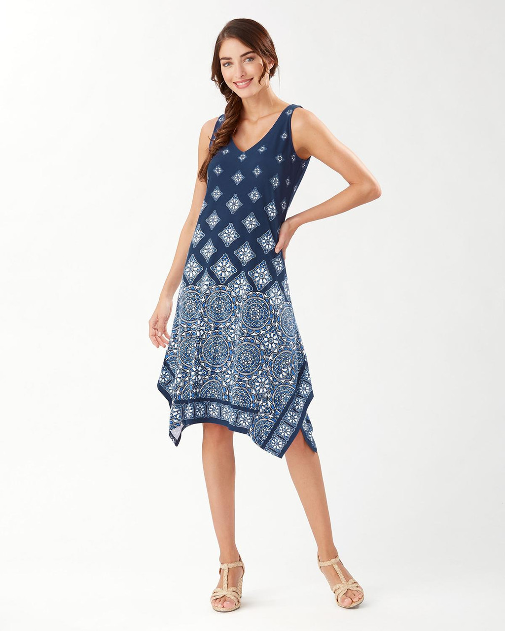 Tommy Bahama Women's Caribbean Dreamn' Midi Dress, Island Navy, Small -  Discount Scrubs and Fashion