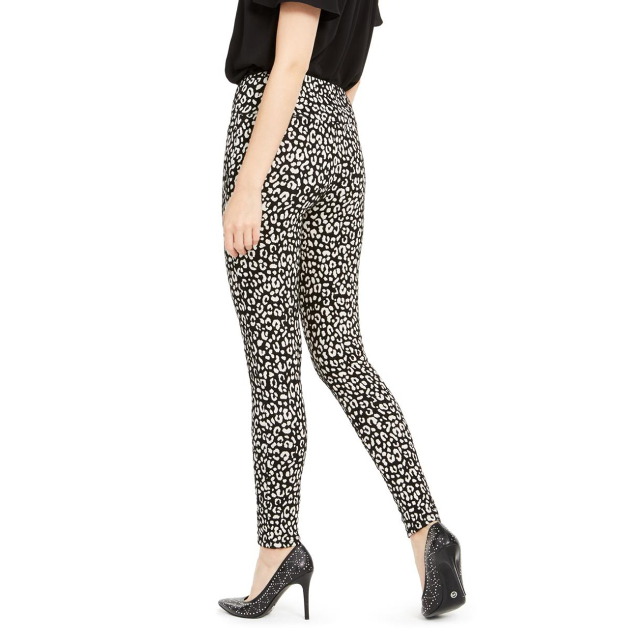 Michael Kors Textured Animal Print Pants, Black/White, Petite XL - Discount  Scrubs and Fashion