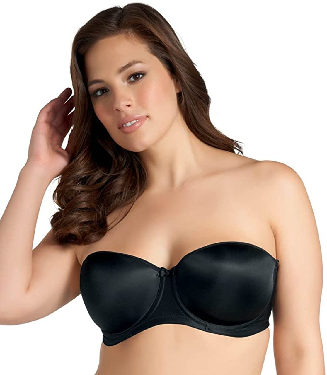 Elomi Smoothing Underwire Foam Molded Strapless Bra, Black, 40F