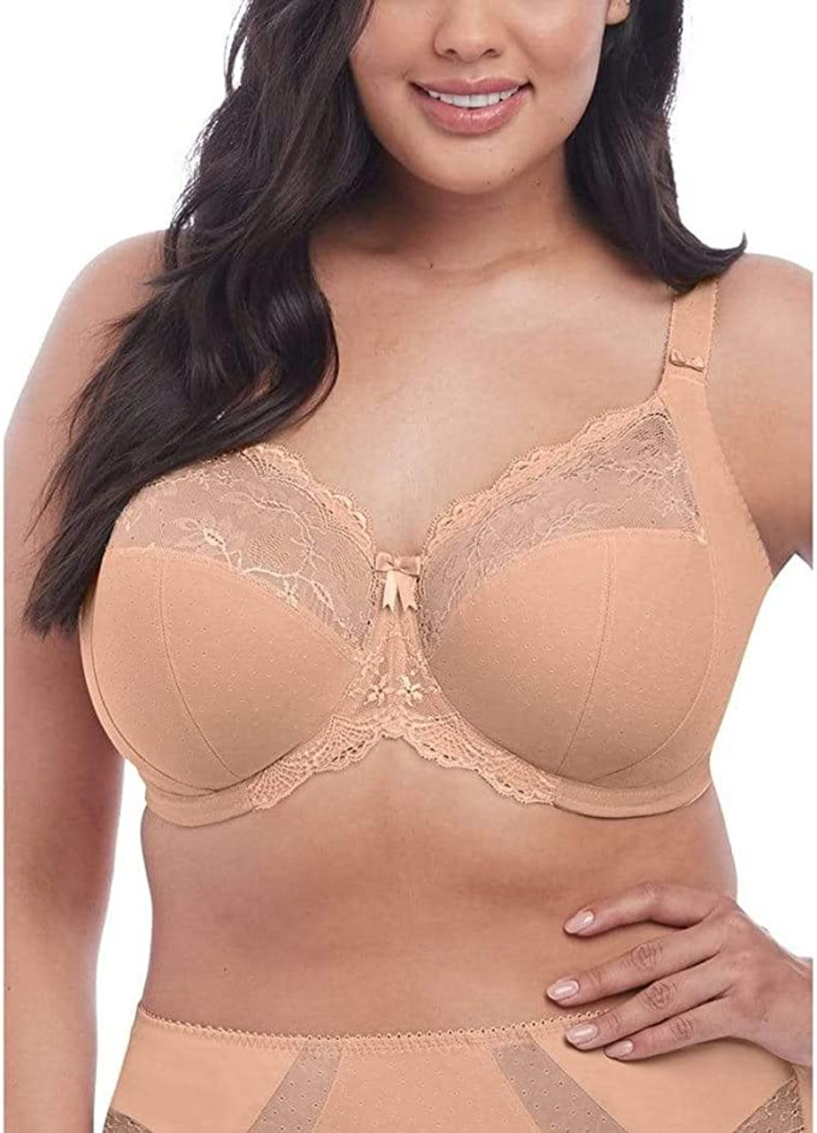 Elomi Meredith Full Cup Stretch Lace Underwire Bra, Sahara, 36DD - Discount  Scrubs and Fashion