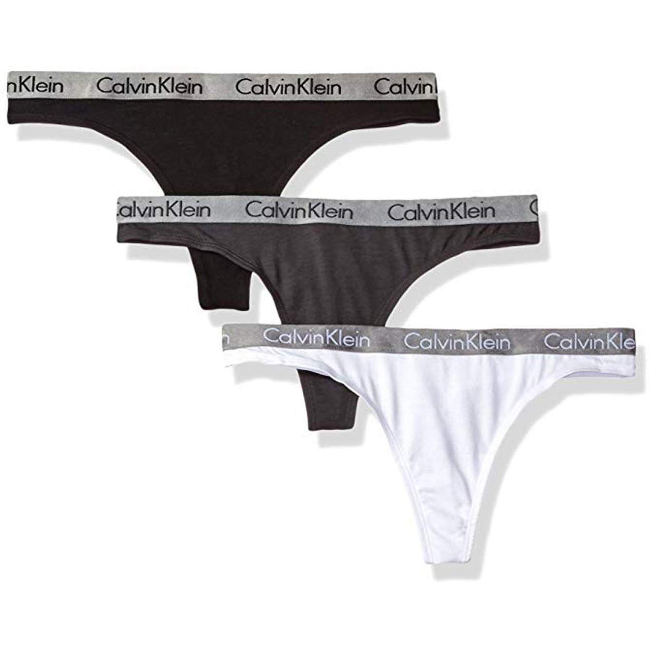 Calvin Klein Underwear Women's Radiant Cotton Thong 3 Pack