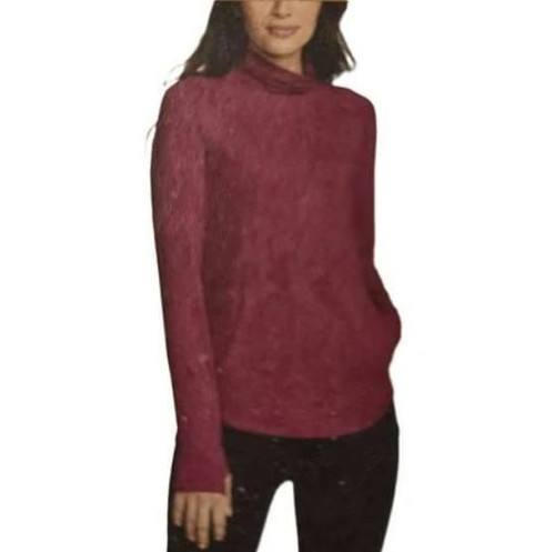 Eddie Bauer Women's Active Funnel Neck Long Sleeve Top, Purple, Large