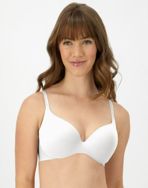 Maidenform Women's Underwire Bra Dreamwire Back Smoothing T-Shirt Full Coverage, White, X-Large