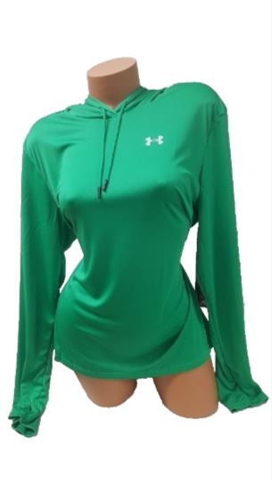 Under Armour Women's Velocity Hoodie Shirt, Green, Small