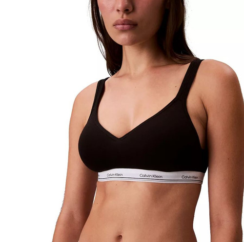 Calvin Klein Women's 2 Pack Wire Free Bralette, Black/White, Large