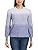Gloria Vanderbilt Women’s Long Sleeve Crewneck Pullover Sweater, Purple, Medium