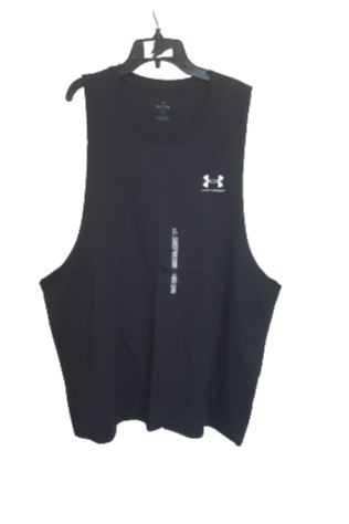 Under Armour Men's Sport Style Left Chest Cut Off Tank, Black, X-Large