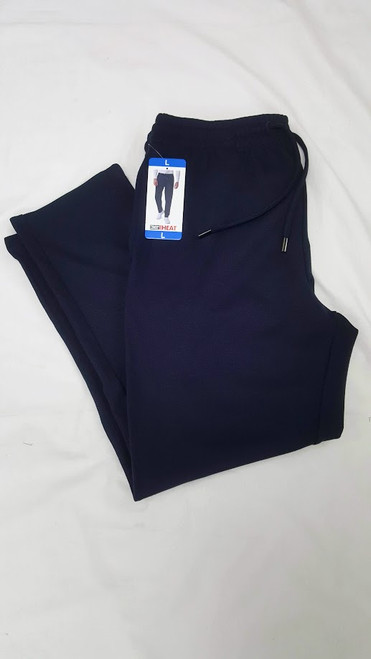 32 Degrees Men's HEAT Performance Textured Fabric Sweat Pants, Blue, Large