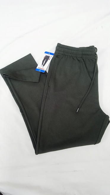 32 Degrees Men's HEAT Performance Textured Fabric Sweat Pants, Green, Large