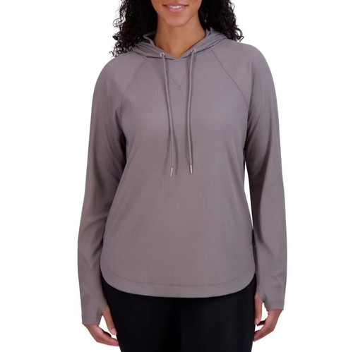 SAGE Women's Lightweight Hoodie, Long Sleeve, Gray, Small