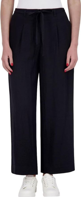 DKNY Women's Pull On Drawstring Ankle Pant, Black, 12