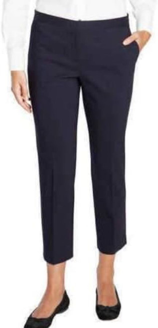 Mario Serrani Women's Comfort Stretch Fabric Slim Fit Pants, Navy, 14