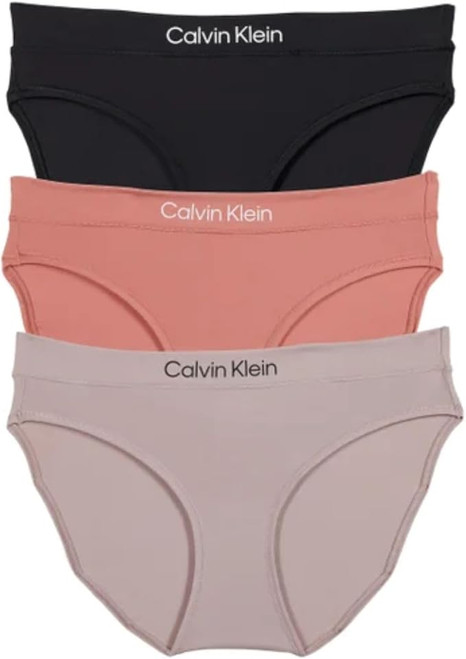 Calvin Klein Women’s Bikini Panties Comfortable Fit 3-Pack, Multi, Large