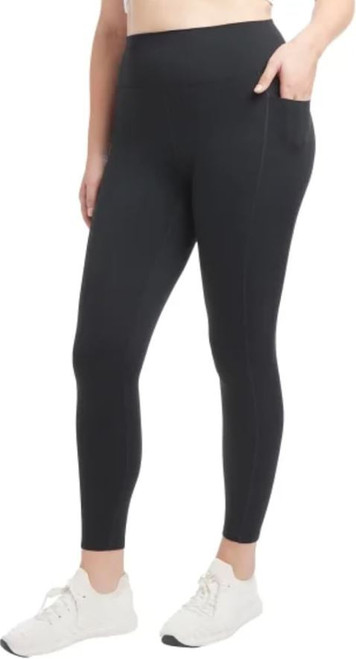 Danskin Women's High Waist Lightweight Legging Tight, Black, Large