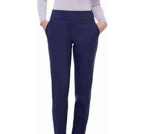 S.C. & CO. Women's Tummy Control Pull On Stretch Pants, Navy, Medium