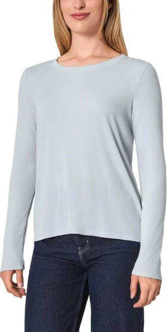 Mondetta Women's Ribbed Long Sleeve Top, Light Blue, Medium