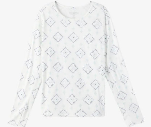 Hang Ten Women's Long Sleeve Shirt, Sun Protection Shirt, White, X-Large