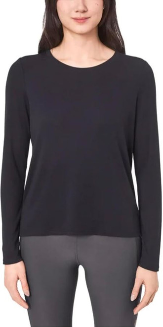 Mondetta Women's Ribbed Long Sleeve Top, Black, X-Large