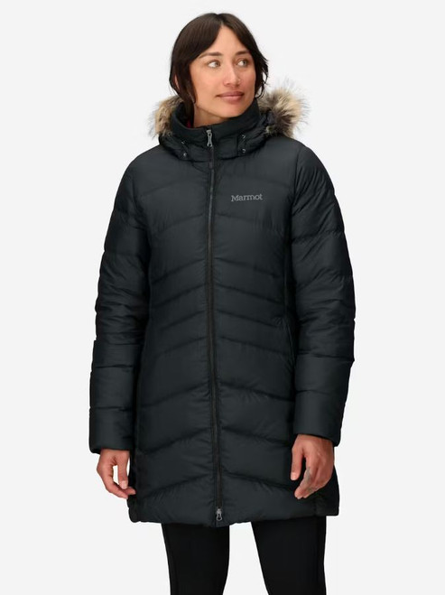 Marmot Women's Water Resistant Montreal Down Coat, Black, Medium