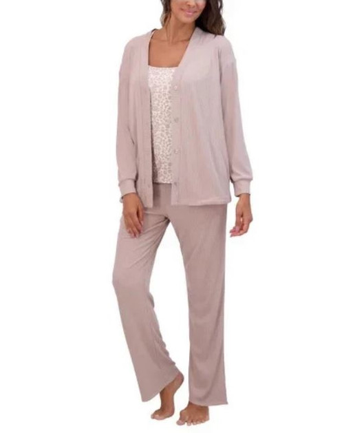 Live 2 Lounge Women's 3 Piece Lounge Set, Tan, Large