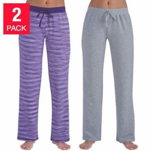 Karen Neuburger Women's Lounge Pant, Pack of 2, Purple, Large