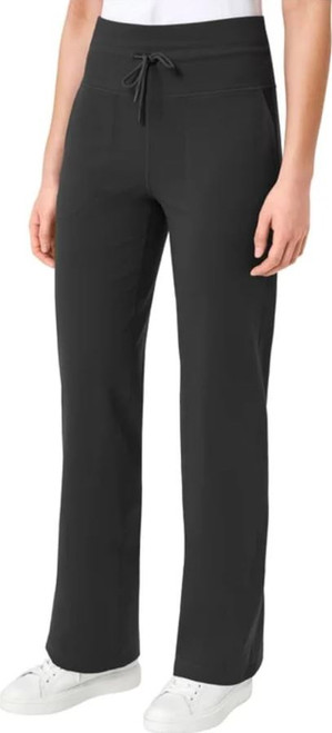 Mondetta Women's Stretch High Rise Straight Leg Active Pant, Black, Medium