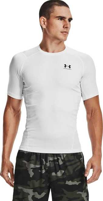 Under Armour Men's HeatGear Compression Short-Sleeve T-Shirt, White, Small