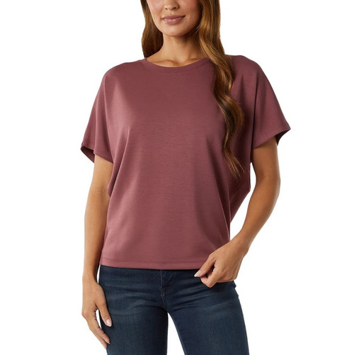 32 Degrees Cool Women's Short Sleeve Top, Purple, X-Large