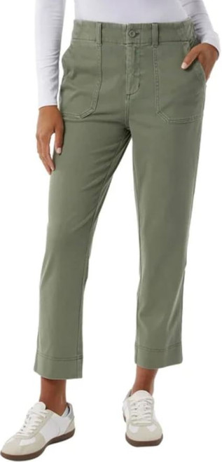 32 Degrees Cool Women's Stretch Twill Ankle Length Cropped Pant, Green, X-Large