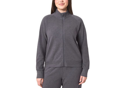 Mondetta Women's The Soft Luxe GRS Fleece Full Zip, Black, Medium