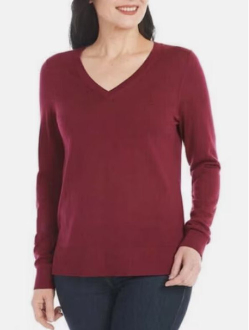 Kathlerine Barclay Extra Fine Merino Wool Sweater, Raspberry, Medium