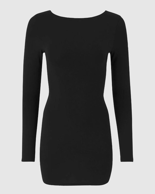 Florence by Mills Women's Softie Cotton Mini Dress, Black, X-Small