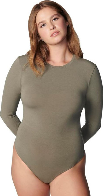 Florence by Mills Women's Softie Cotton Bodysuit, Dusty Olive, X-Large