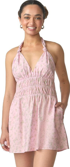 Florence by Mills Women's Garden Party Halter Mini Dress, Petal Snow Garden Floral, Large