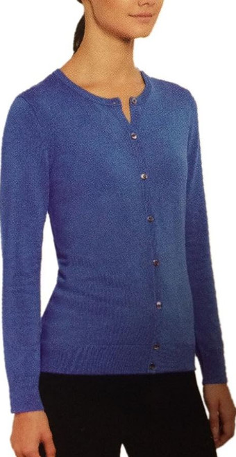 Jones New York Ladies Front Button Fine Gauge Knit Cardigan, Azure, X-Large