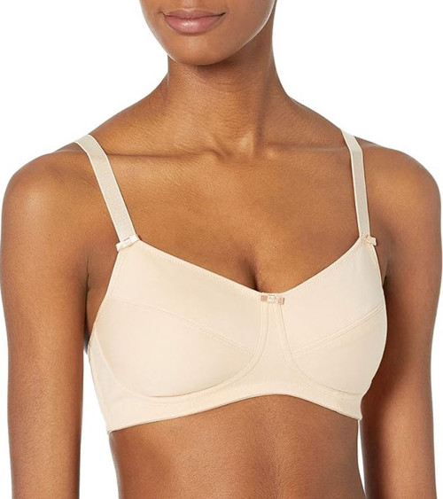 Amoena Women's Ruth Cotton Wire Free Bra, Nude, 34AA