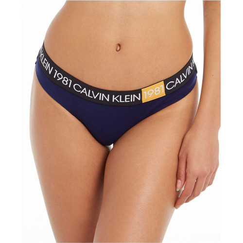 Calvin Klein Women's 1981 Bold Cotton Thong Panty
