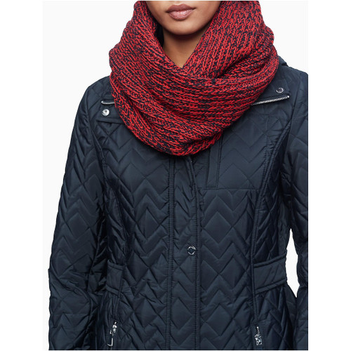 Calvin Klein Chunky Marled Loop, Red/Black, One Size