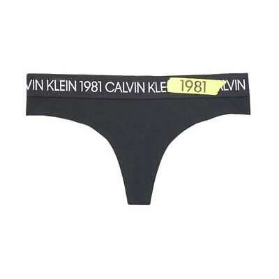 Calvin Klein Women's 1981 Bold Micro Limited Edition Thong Panty, Black, S
