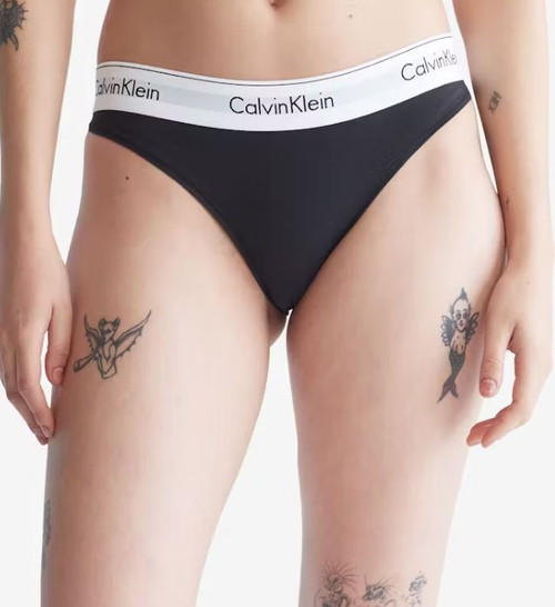Calvin Klein Women's Modern Cotton Brazilian Brief, Black, S