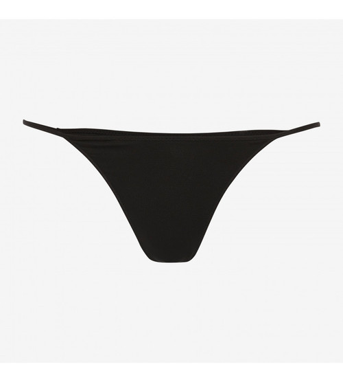 Calvin Klein Women's Logo String Thong, Black, Medium