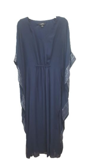 Ignite Evenings Lace Design Sleeveless Dress,  Navy, Small/Medium