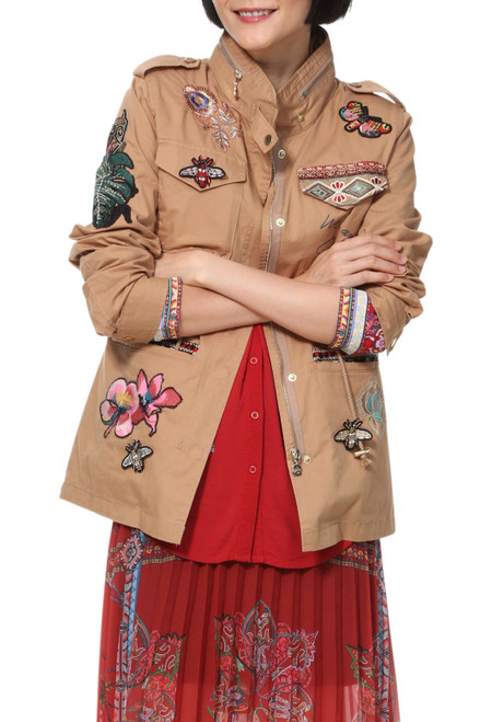 Desigual Women's Chaq Delia Jacket, Beige, 38