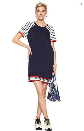 Desigual Women's Evocative Short Sleeve Dress, Navy/Multi, 38