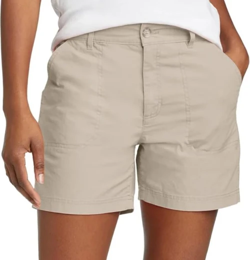 Eddie Bauer Women's Adventurer Stretch Ripstop Shorts, Tan, 14